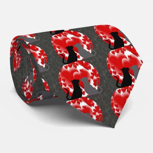 Valentine Kätzchen Krawatte (Gerollt)