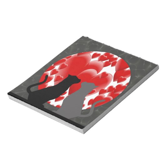 Valentine Kätzchen Notizblock (Rotiert)
