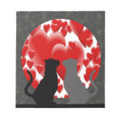 Valentine Kätzchen Notizblock (Vorderseite)
