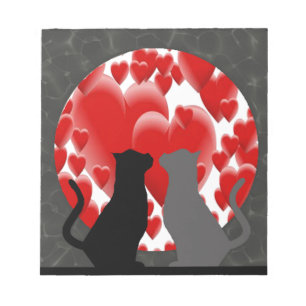 Valentine Kätzchen Notizblock
