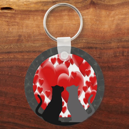 Valentine Kätzchen Schlüsselanhänger (Vorderseite)