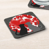 Valentine Kätzchen Untersetzer (Linke Seite)