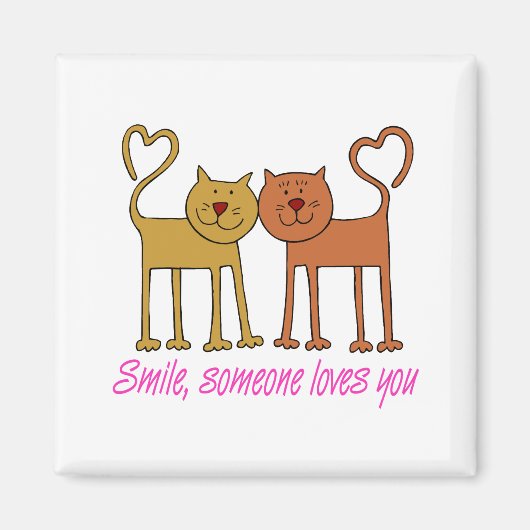 Valentine Katzen im Liebe Magnet (Vorne)