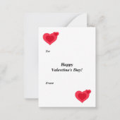 Valentine Katzen in Liebe Gramm Texturierte Kinder Mitteilungskarte (Rückseite)