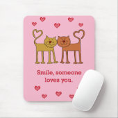 Valentine Katzen in Liebe Maus Pad Mousepad (Mit Mouse)