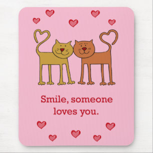 Valentine Katzen in Liebe Maus Pad Mousepad