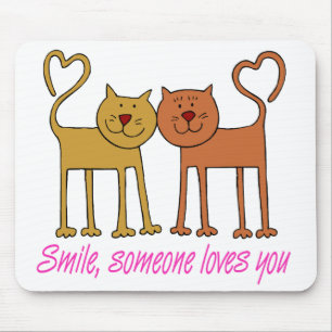 Valentine Katzen in Liebe Maus Pad Mousepad