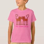 Valentine Katzen in Liebe T - Shirt (Vorderseite)