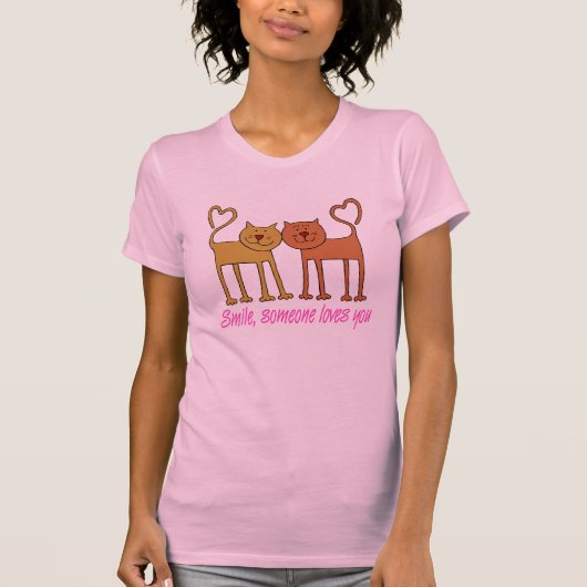 Valentine Katzen in Liebe T - Shirt (Vorderseite)