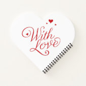 Valentine Katzen mit Herz Notizblock (Rückseite)