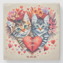 Valentine Katzen mit Herz