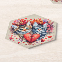 Valentine Katzen mit Herz