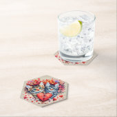 Valentine Katzen mit Herz Untersetzer (Vor Ort)