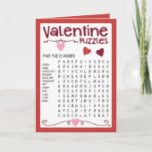 Valentine Kids Puzzles Aktivität Karte (Vorderseite)