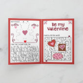 Valentine Kids Puzzles Aktivität Karte (Innenseite)