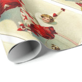 VALENTINE KIND CLOWNS MIT ROTEN RUBY GEMSTONS GESCHENKPAPIER (Rolleneckpunkt)