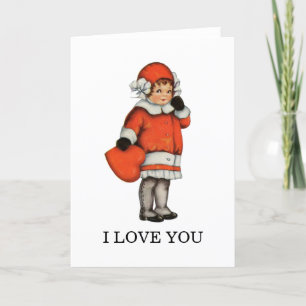 Valentine-Kind Feiertagskarte