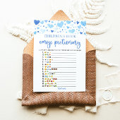 Valentine Kinderbuch Emoji Pictionary Game Einladung