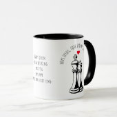 Valentine KING QUEEN Liebe Jesus Ehefrau Schach Tasse (VorderseiteRechts)