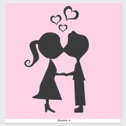 VALENTINE KISS AUFKLEBER (Blatt)