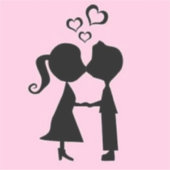 VALENTINE KISS AUFKLEBER (Vorderseite)