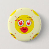 Valentine kiss Emoji Button (Vorderseite)