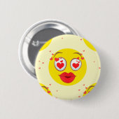 Valentine kiss Emoji Button (Vorne & Hinten)