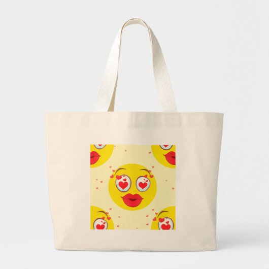 Valentine kiss Emoji Jumbo Stoffbeutel (Vorne)