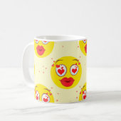 Valentine kiss Emoji Kaffeetasse (Vorderseite Links)