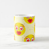 Valentine kiss Emoji Kaffeetasse (Mittel)