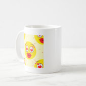 Valentine kiss Emoji Kaffeetasse (Vorderseite Links)