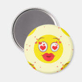 Valentine kiss Emoji Magnet (Vorderseite/Rückseite)