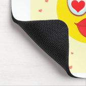 Valentine kiss Emoji Mousepad (Ecke)