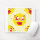 Valentine kiss Emoji Mousepad (Mit Mouse)