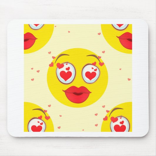 Valentine kiss Emoji Mousepad (Vorne)