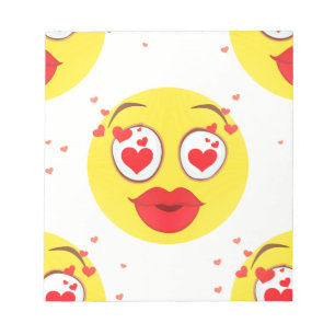 Valentine kiss Emoji Notizblock