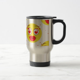 Valentine kiss Emoji Reisebecher