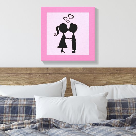 VALENTINE KISS LEINWANDDRUCK (Insitu (Schlafzimmer))