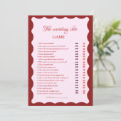 Valentine kiss miss good by Weding Shoe Game Card Ankündigung (Stehend Vorderseite)