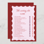 Valentine kiss miss good by Weding Shoe Game Card Ankündigung (Vorne/Hinten)