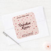 Valentine Kisses Candle Sticker Cute Hearts Design (Umschlag)