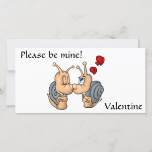 Valentine Kissing Snails Foto Card Feiertagskarte