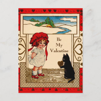 Valentine Kitty Feiertagspostkarte