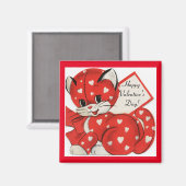Valentine Kitty Magnet (Vorderseite/Rückseite)