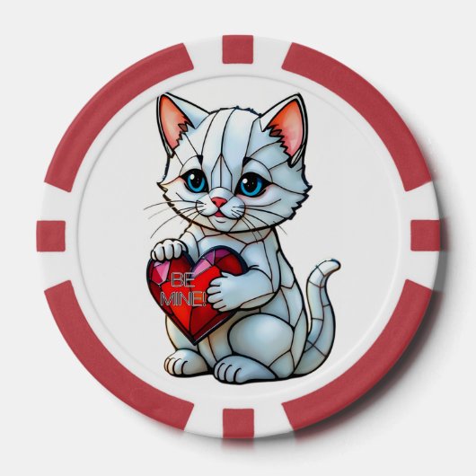 Valentine Kitty Pokerchips (Vorderseite)