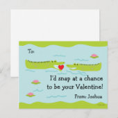 Valentine Klassenzimmer Karten für Kinder Alligato (Vorne/Hinten)