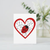 Valentine Ladybug Feiertagspostkarte (Stehend Vorderseite)