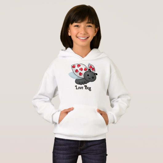 Valentine Ladybug Liebe Bug Hoodie (Vorne ganz)