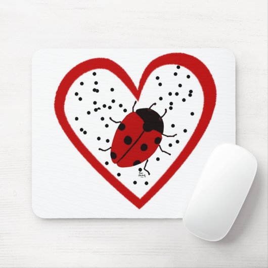Valentine Ladybug Mousepad (Mit Mouse)