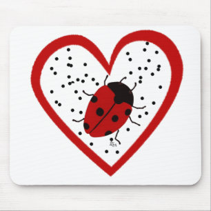 Valentine Ladybug Mousepad